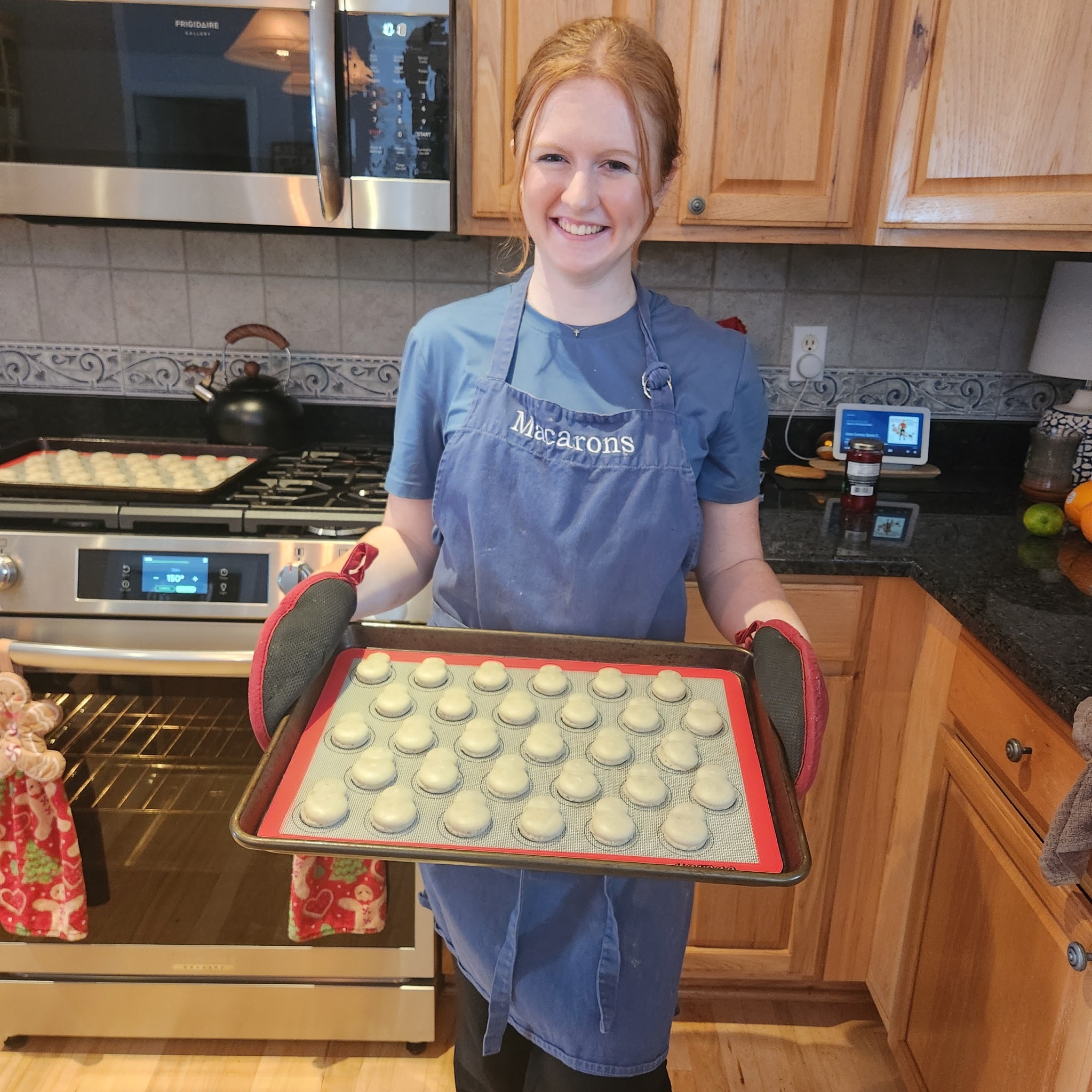 Meg West baking macarons